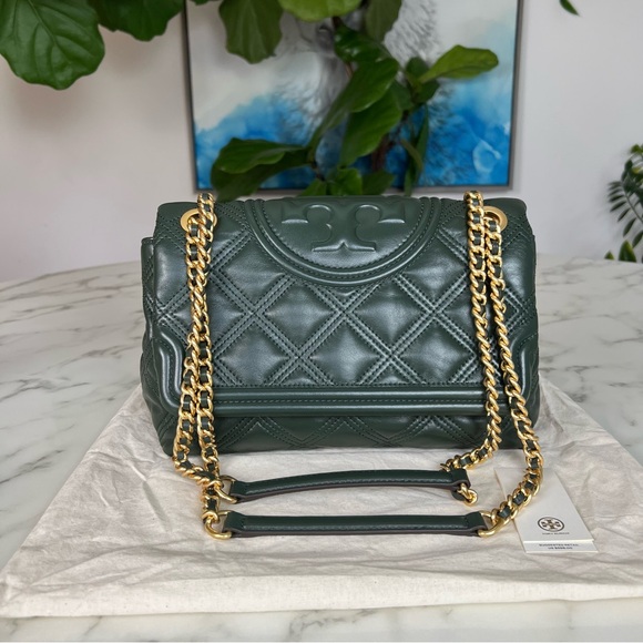 Tory Burch Handbags - Tory Burch Fleming Soft Convertible Shoulder Crossbody Bag Sycamore Green Gold